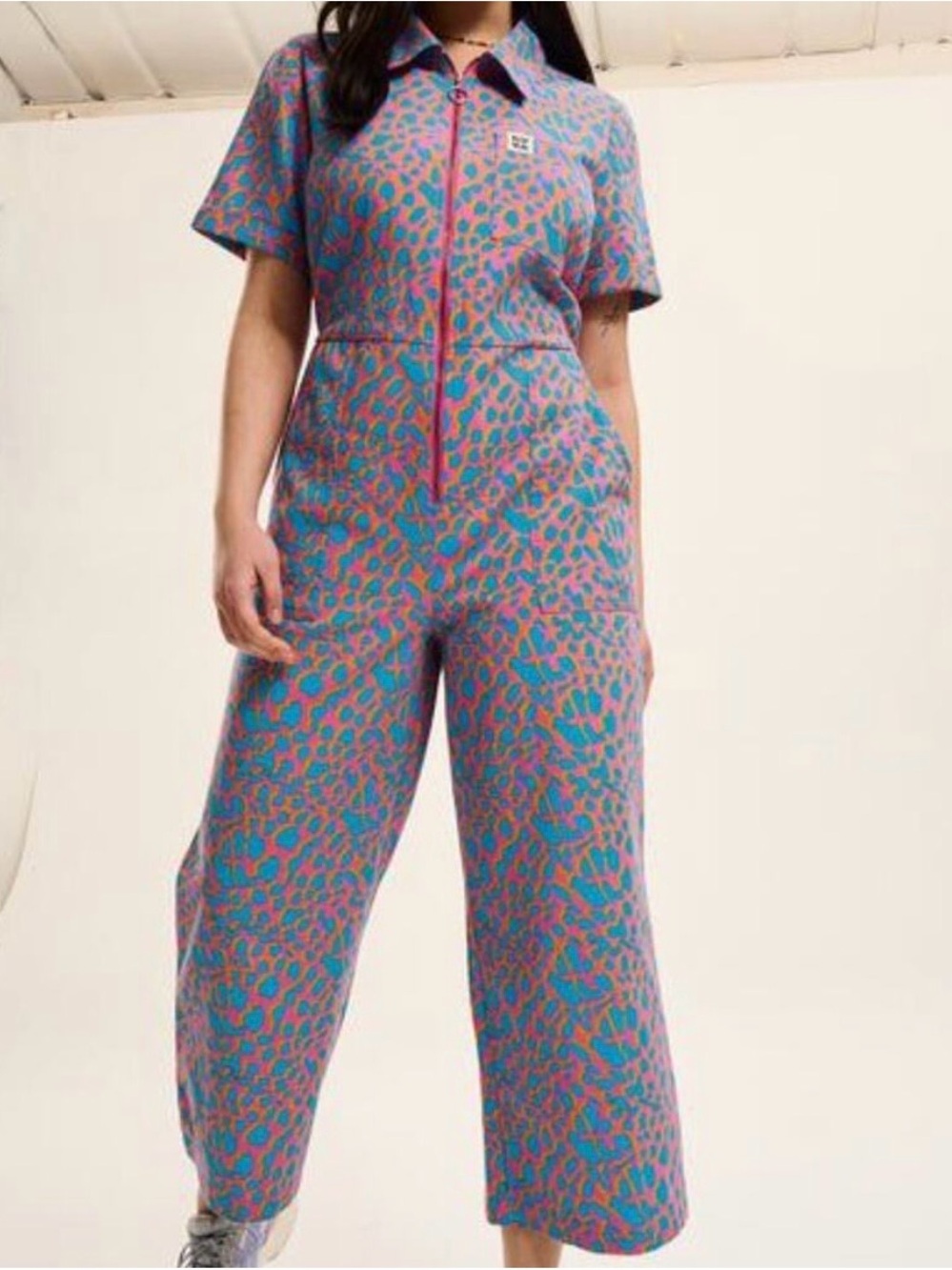 New Lucy & Yak Ragan jumpsuit in Theo leopard print